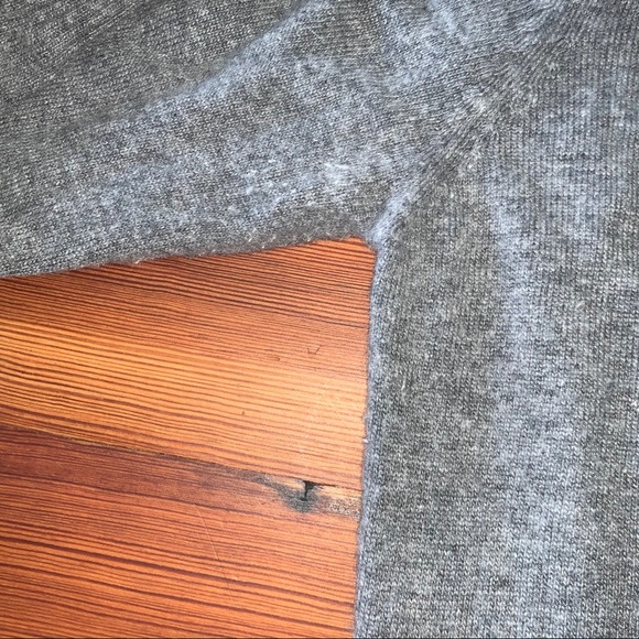 BCBG gray, long, thin, angora + wool sweater - Picture 6 of 6